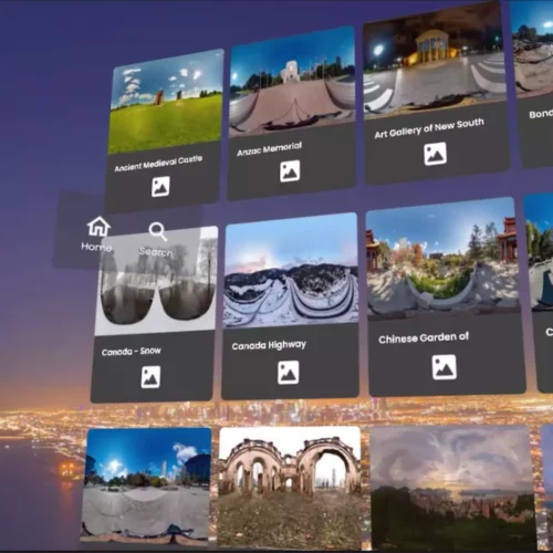 VR photo and video gallery